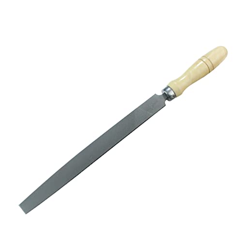 Dnoifne Râpe et lime à cheval, 35,6 cm, râpe à sabots pour cheval, râpe plate en acier T12 avec manche en bois, convient pour la réparation des sabots de chèvre, sabots à cheval, sabots de cochon, etc Cover