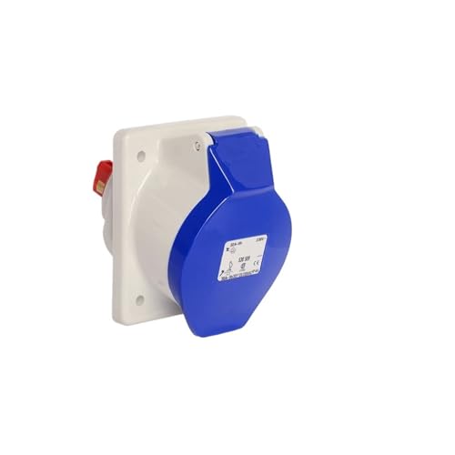 Prise industrielle CEE 32A 5P étanche IP67 mâle coudé anti-poussière triphasé