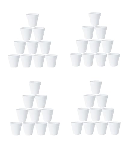 Lorcn 40 Pcs 3 Inch Terracotta White Ceramic for...