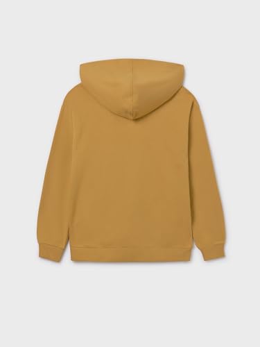 Mayoral Embossed Hooded Pullover for Boys Honey2