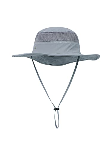 Century Star Toddler Sun Hat Wide Brim Baby Boys Sun Hats Mesh Breathable Baby Sun Hat Boys Girls Summer Beach Bucket Hats Grey 12-24 Months #TOP3