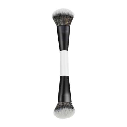 Brocha para base de maquillaje, cepillo facial de cerdas densas de doble extremo para mezclar crema, polvo, rubor, iluminador, corrector, bronceador, ideal para mujeres, hogar, viajes, fiestas, bodas