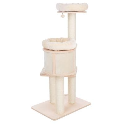 Natural Paradise – Arbre à chat Magnolia L | Avec plusieurs niveaux | H 137 x L 78 x l 81 cm (Crème)