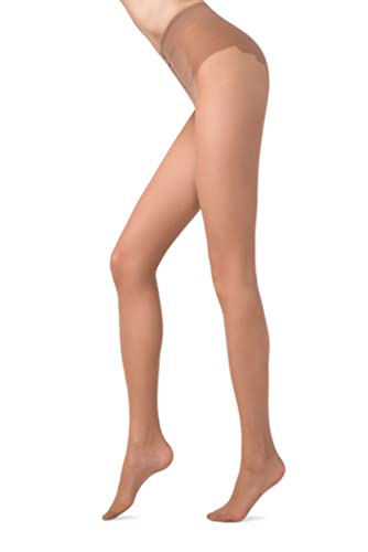 Image of Conte French Cut Sheer Pantyhose Tights with Lace Top Panties Bikini 20 Den