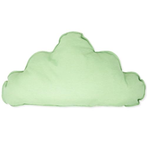 Cuscino Decorativo a forma di Nuvola per la Cameretta dei Bambini Imbottito per realizzato a mano Arredo e Tessile - Light Green