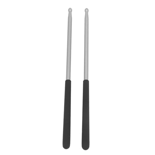 Baquetas metálicas aluminio 5A para batería, 1 par, plateadas miniatura 2