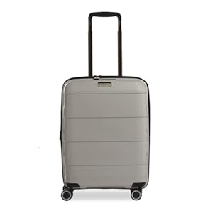 Stratic Straw + Hartschalen-Koffer Trolley Handgepäck Koffer klein Reisekoffer, nachhaltig, 4 Rollen, erweiterbar, TSA-Schloss (Größe S, beige)
