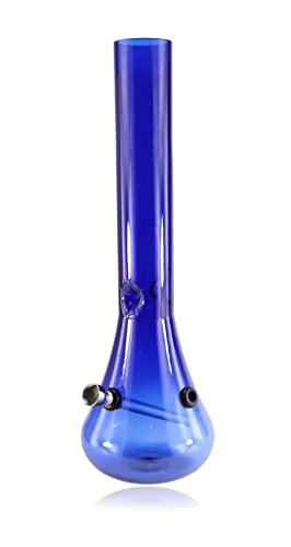 Budawi® Bong Vase en acrylique avec compartiment à glace en aluminium Chillum et tête en aluminium Rouge