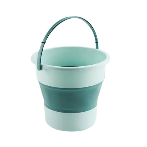 Seau pliable silicone vert L accessoires salle de bain camping