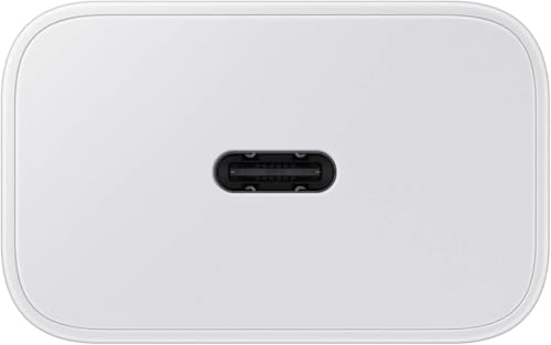 Image of Samsung 25W Gan Fast Charger with Type-C 1M Cable, Compatible with Samsung Galaxy A, M, F Series & Z Fold /Flip, S25 Plus, S25, and Tablets, White Adapter