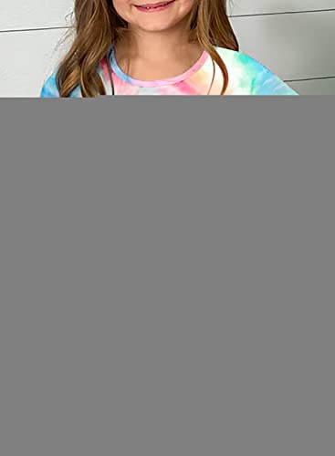 Image of Diukia Girls Short Outfit Sets Summer Cute T-Shirt and Shorts Set with Side Pockets 2 Piece 4-13 Years