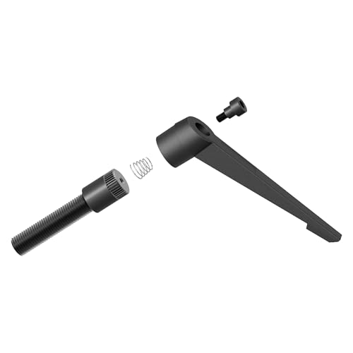 Image of 2PCS Clamping Lever Handles, M8 x 60mm Male Thread, Adjustable Quick Release Locking Rotating Screw Bolt Stud Knobs Apply for Lathe Machinery, Black