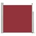 Produktbild vidaXL Seitenmarkise Ausziehbar Sonnenschutz Sichtschutz Windschutz Seitenrollo Markise Seitenwandmarkise Balkon Garten Terrasse 170x300cm Rot