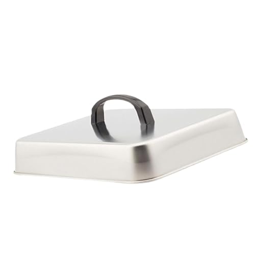 Cúpula para filetes de acero inoxidable con acabado robusto y mango protector térmico 8