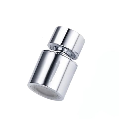 Boquilla de aireador extensor grifo cobre con rotación universal 1080°, cabezal rociador for cocina, brazo robótico lavabo(360 Degree Sliver)