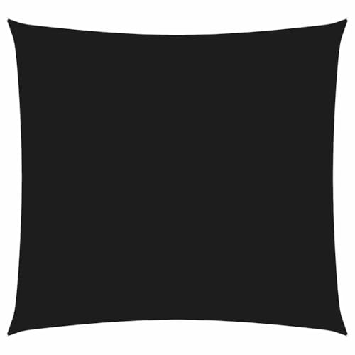 vidaXL Toldo de Vela Parasol Lona Protector Solar Sombra Patio Jardín Terraza Balcón Parque Exterior Cuadrado de Tela Oxford Negro 2x2 m