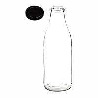 Wijdhals fles - 1000 ML - PE - met schroefdop GL63
