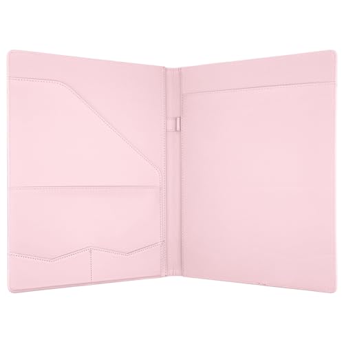 Image of Professional Padfolio Portfolio Binder, Faux Leather, Pink