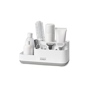 Joseph Joseph EasyStore – Caddy de rangement pour accessoires de salle de bains – Gris/Blanc