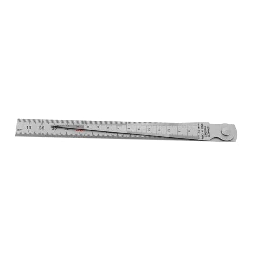 Cabilock Gap Measuring Tool Set: Stainless Steel Feeler Gauge Steel Ruler Mini Ruler for Width and Thickness