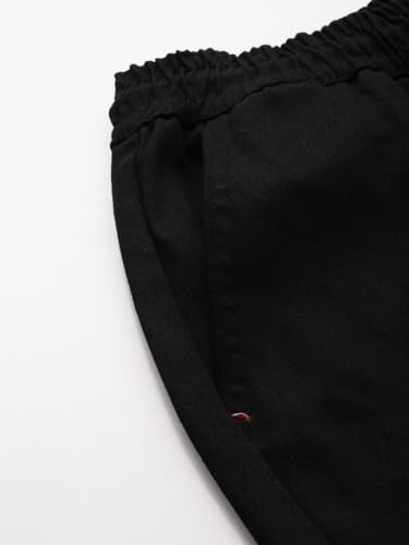 Image of The Indian Garage Co Men Slim Fit Solid Mid-Rise Stretchable Chino Joggers