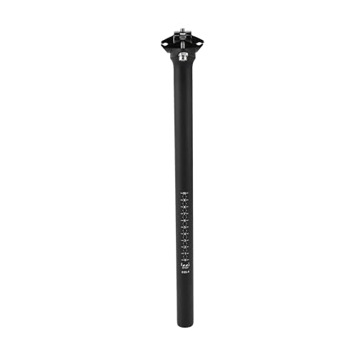HOPESPANNER Universal 25.4x350mm Carbon Fiber Pattern Matte Black Bike Seat Posts Shock Absorbing Bike Saddle Post Seat Tube Carbon Fiber 1 Pc