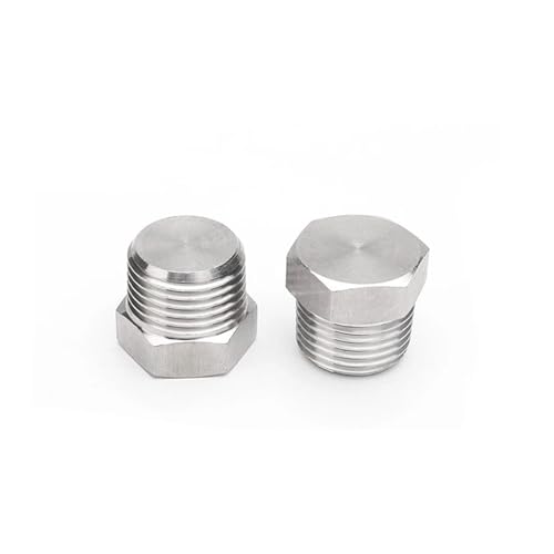 Raccord fileté NPT 1/8 mâle bouchon inox 304 hex pour tube eau et huile