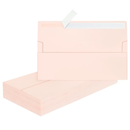 Image of 50 Pcs #10 Light Pink Envelopes Letter Size Self Seal, Business Envelopes
