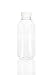 (12) 16 oz. Clear Food Grade Plastic Juice Bottles Square with White Caps 12/Pack