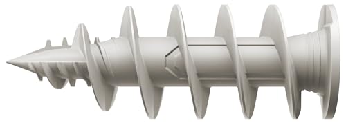 fischer Dämmstoffdübel FID II, Dübel aus Kunststoff zur Befestigung von leichten Gegenständen in Dämmstoffen, universeller Einsatz, ohne Vorbohren, 4 Stk.