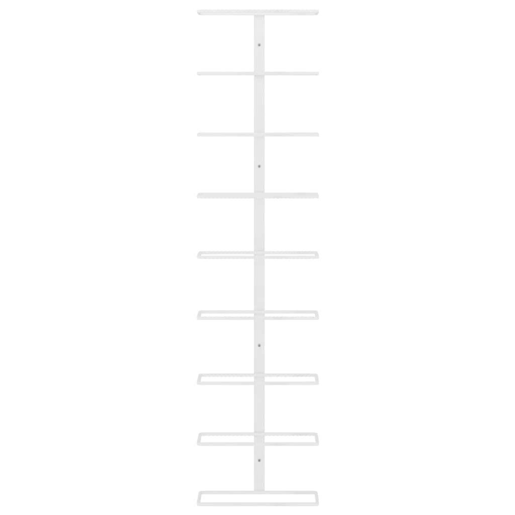 vidaXL Wand Weinregal für 9 Flaschen Wandregal Weinhalter Weinflaschenhalter Flaschenregal Weinständer Hängeregal Weinflaschenregal Weiß Eisen
