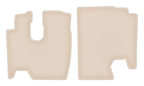 Tapis de sol avant de luxe en velours beige pour Mercedes Atego 1