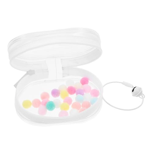 SUPVOX Clear Figure Display Bag with Keychain Portable PVC Mini Doll Pouch for Storage and Travel Transparent Design for Organization and Display for Strolling and Shopping