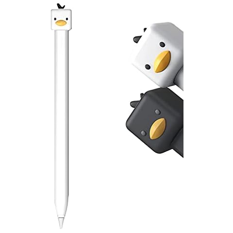 Gesuche Lovely Duck Design Apple Pencil Case,Silicone Soft Protective Cover Accessories Compatible with iPencil 2nd Gen,Shockproof and Anti-Fall iPencil Case Sleeve Soft Grip Pouch Holder (White) Cover