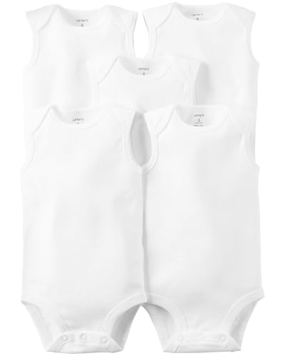 Image of Carter's Unisex Baby 5-Pack Sleeveless Bodysuits