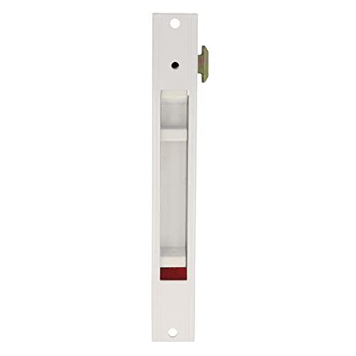 Amig - Cierre de Embutir para Ventanas y Puertas Correderas de Aluminio - Cerradura de Gancho para Empotrar - De Aluminio Acabado en Blanco - Medidas: 174 x 23 mm