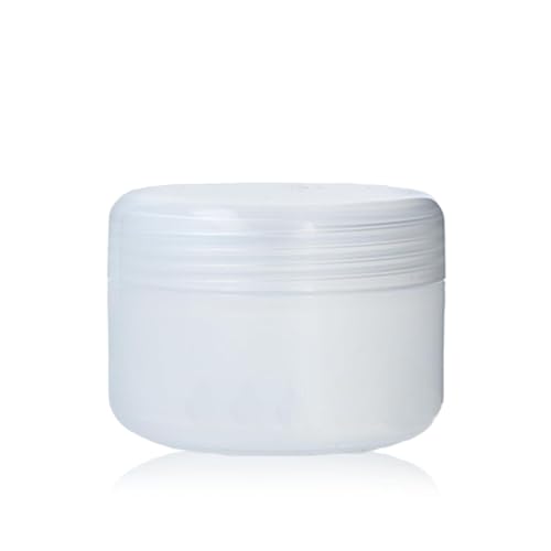 VOSHUILES - Pot Cosmétique Blanc - Double Paroi avec Cupule de Protection - Contenant Vide pour Crème, Baume, Masque et Préparations DIY - 100ml