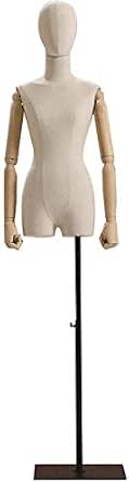 AILANT Mannequin De Couture Femme L/XL - Housse Écru Lavable, Corps En Polystyrène Haute Qualité, Hauteur Réglable 140-170 Cm