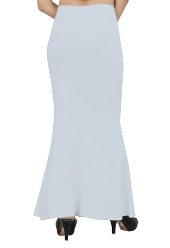 Image of Women's Polyester Blend Shapewear Patticoat Fishcut Flare Pattern Stretchable Drawstring Waist Maxi Length and Slim Fit Body Shaper Peticoat for Saree Daily Use Peticoat