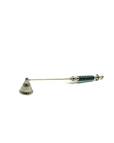 LivuX Tidlös ljussläckare med ben förnicklad aluminium – praktiska ljustillbehör, 28 cm lång, 4 cm diameter – perfekt för säker släckning av ljus 1015