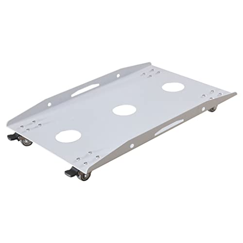 Soporte móvil metálico para torre de computadora CPU con lados protectores y 4 ruedas, apto para la mayoría de torres de computadora y PCs gaming (Blanco 400*220 mm) miniatura 1