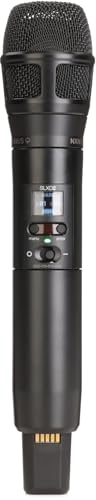 Shure SLXD2/N8SB Handheld Transmitter with Nexadyne 8/S Black Supercardioid Vocal Mic Capsule - for SLX-D Digital Wireless Microphone Systems, Receiver Sold Separately | G58 Band (SLXD2/N8SB=-G58)
