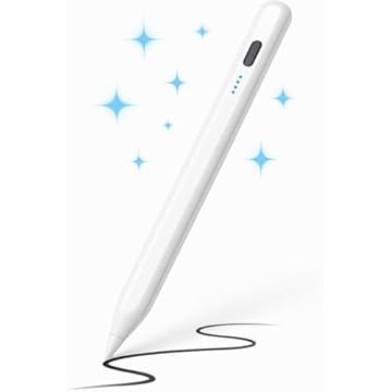 Caneta Pencil Touch Screen Recarregavel USB – Ponta Fina 1.5mm com Indicador LED, Caneta Universal Compatíve - Android ou IOS - PREMIUM