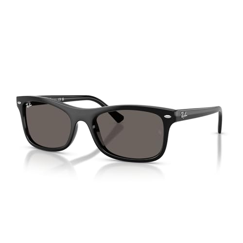 Ray-Ban RB2226F 601/B1 57MM Black/Dark Grey Square Sunglasses for Men for Women