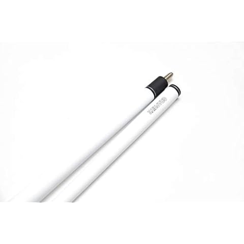 Billiard Depot 58" Two-Piece Graphite Fiberglass Composite Billiard Pool Cue Stick (White - Matte) Cover