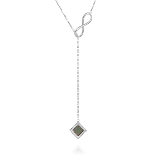 TANAOR nano bible jewelry women Infinity Religious Lariate Necklace nano bible necklace for women with Entire KJV Holy Bible Engraved Christian Faith Jewelry Gift with Zirconia