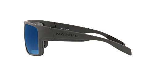 Native Eyewear Unisex Adult Eldo Sunglasses, Granite/Matte Black/Gran/Blue Reflex, 62 Mm Us #TOP5