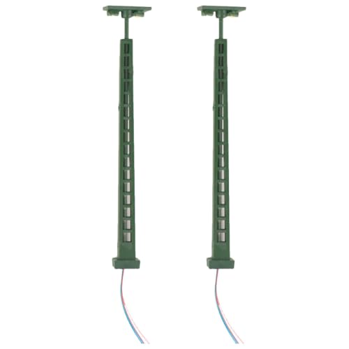 DOITOOL Modello di Luce del Treno in Miniatura 2 Pezzi, Lampada Decorativa da Tavolo in Abs e Acciaio Inox per Tavolo di Sabbia, Decorazione Realistica per Mini Case e Modellismo