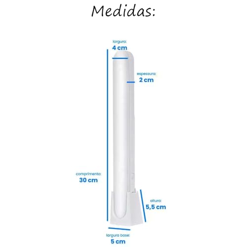 Luminária De Mesa Led Recarregável USB Touch com Suporte Magnético e Base para Apoio de Mesa, ideal