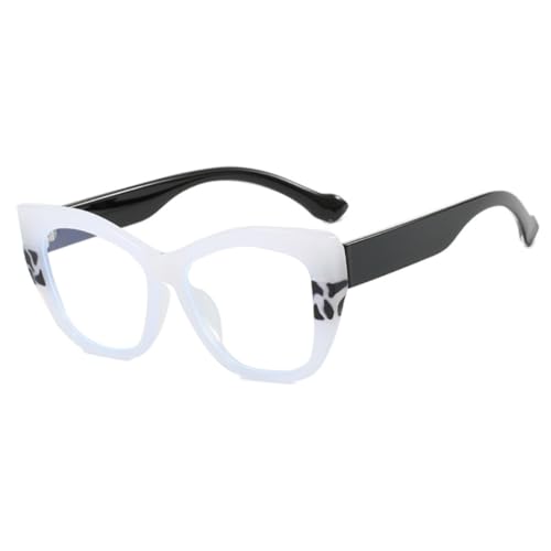 Lunettes de soleil œil de chat bicolores pour femme à monture transparente